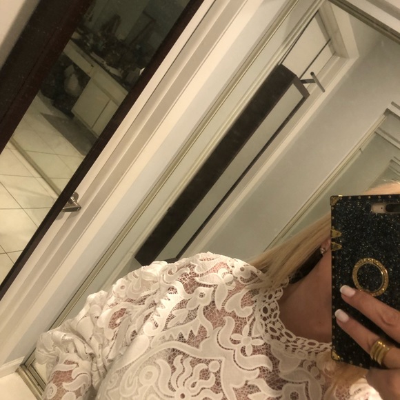 VIP: Italian Handmade lace blouse, Stunning white one of a kind. - Picture 10 of 15